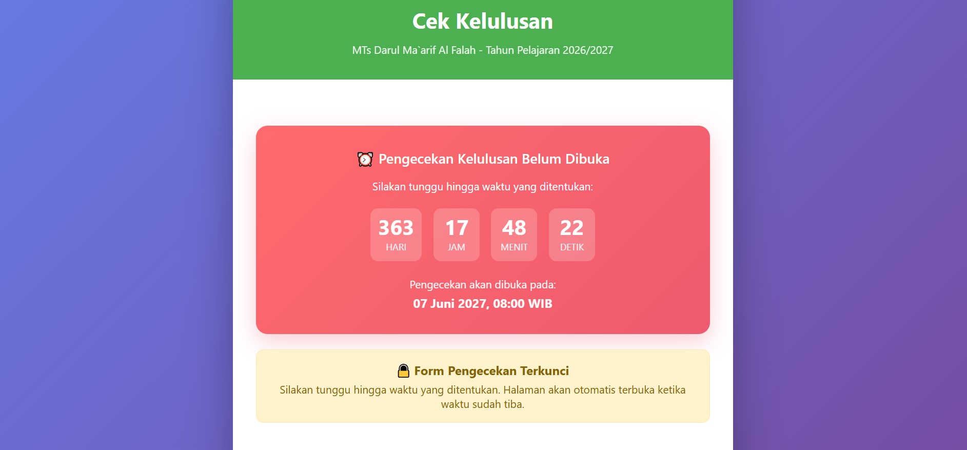 Aplikasi Cek Kelulusan V1
